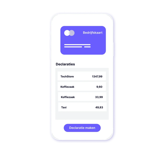 Bedrijfskaart Expense creditcard bedrijf